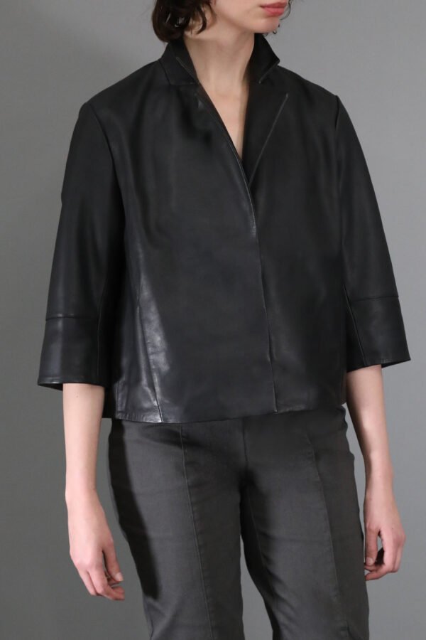 BELLAMY CROPPED LEATHER JACKET - Image 6