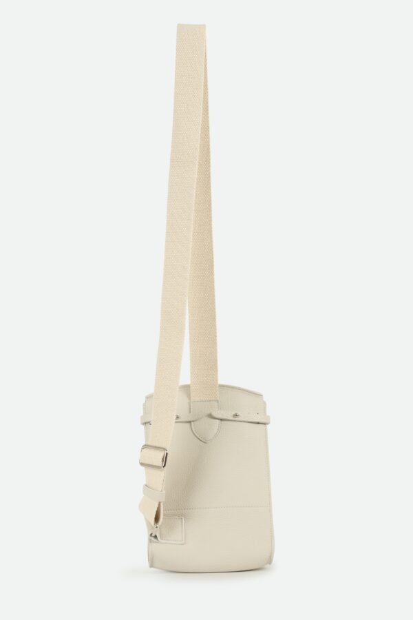 MONZA ITALIAN LEATHER CROSSBODY BUTTER WHITE - Image 2