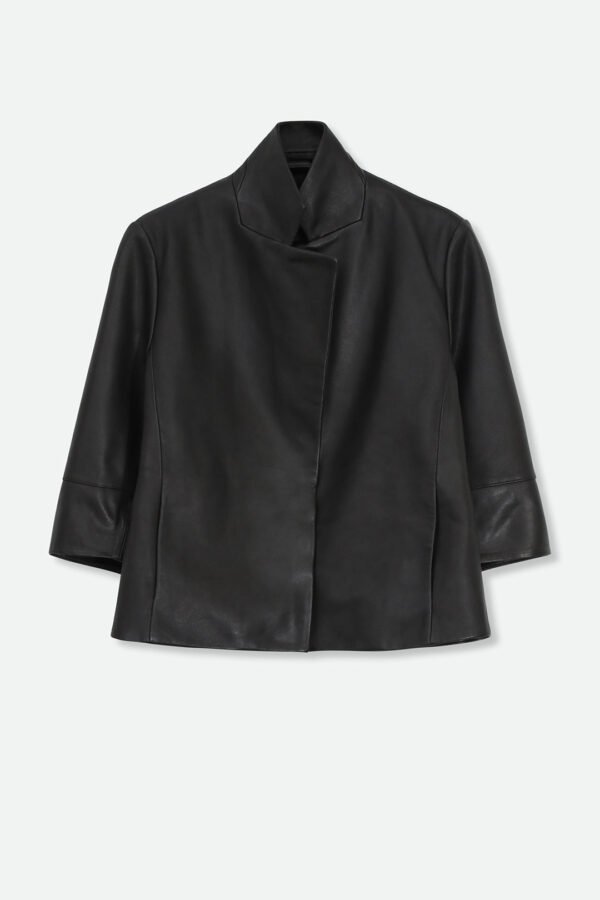 BELLAMY CROPPED LEATHER JACKET - Image 4