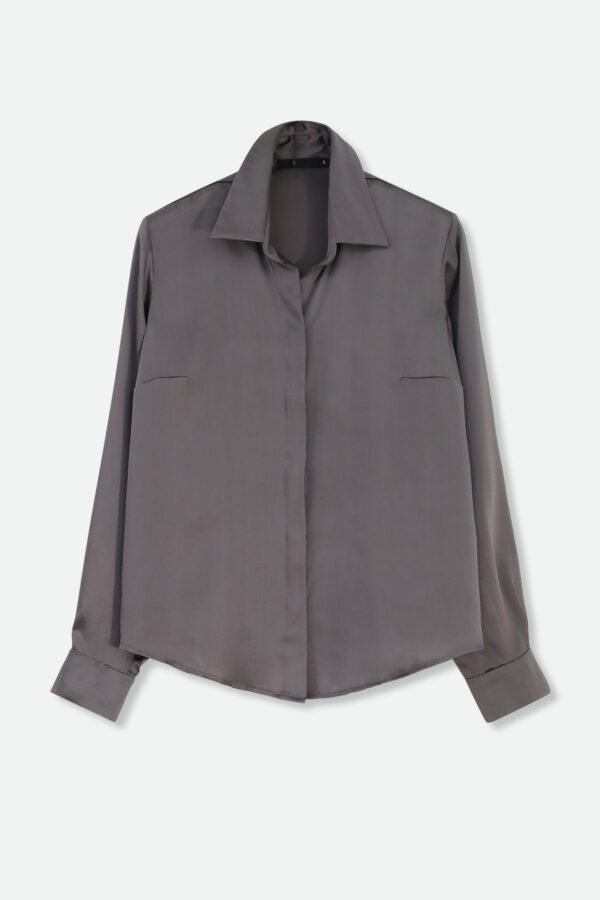 CIELO BLOUSE IN SILK CHARMEUSE - Image 4