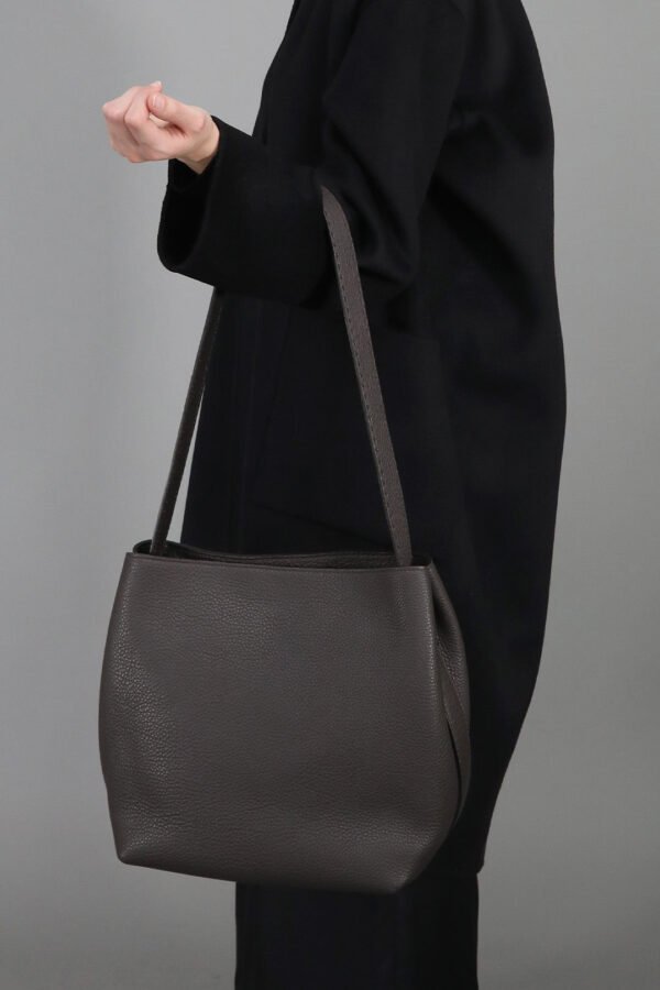 BEAU BAG IN ITALIAN CALFSKIN MOCHA DARK BROWN - Image 3