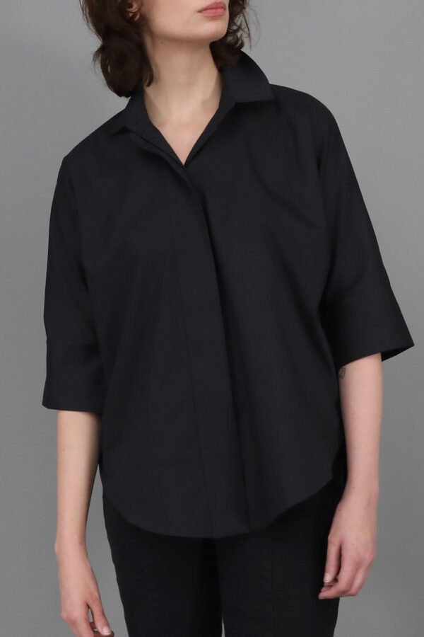 SAHANA DOLMAN SHIRT JACKET IN ITALIAN COTTON - Image 4