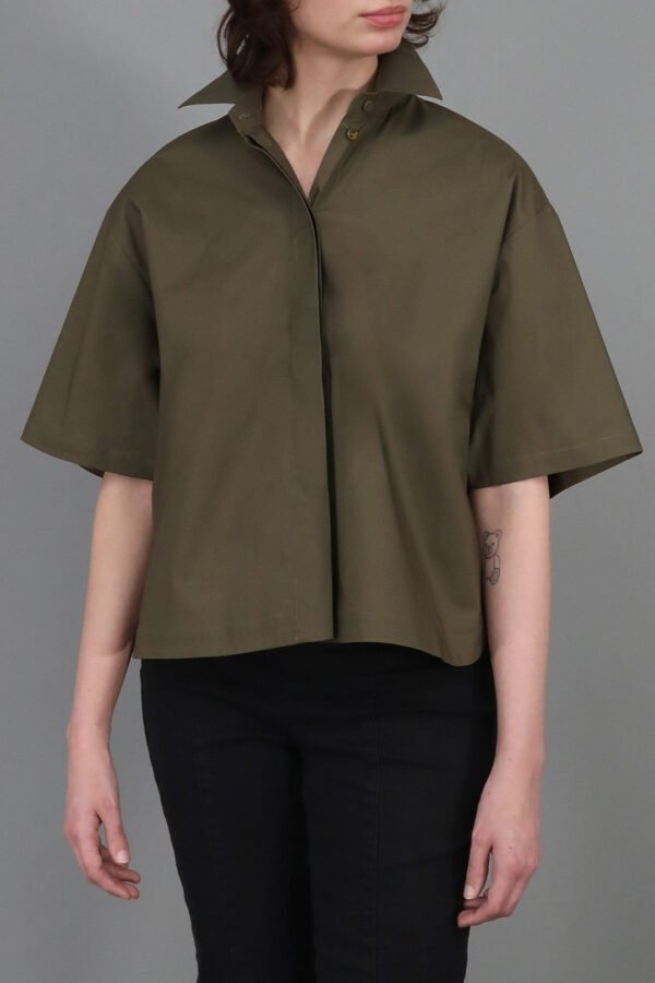 ZOEY CAMP SHIRT IN ITALIAN COTTON - Image 2