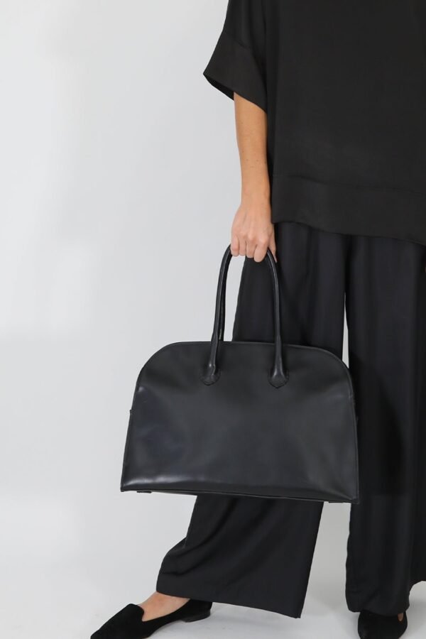 ARDEN HANDBAG IN BLACK ITALIAN LEATHER - Image 3