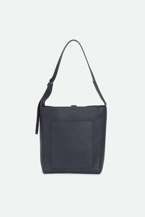 BRIO BUCKLE BAG IN ITALIAN CALFSKIN NAVY - Image 5