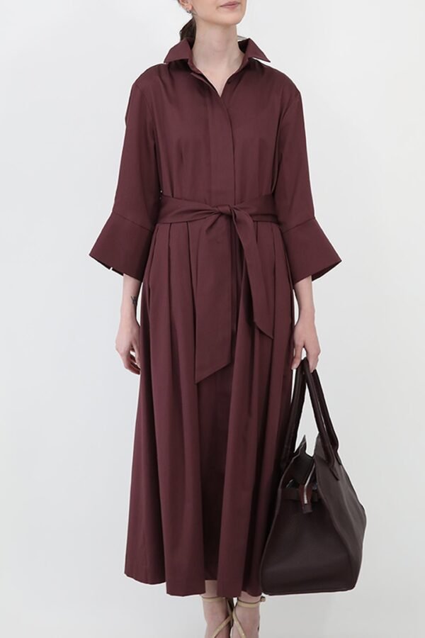 DRIFT DRESS IN ITALIAN SATEEN COTTON - Image 5