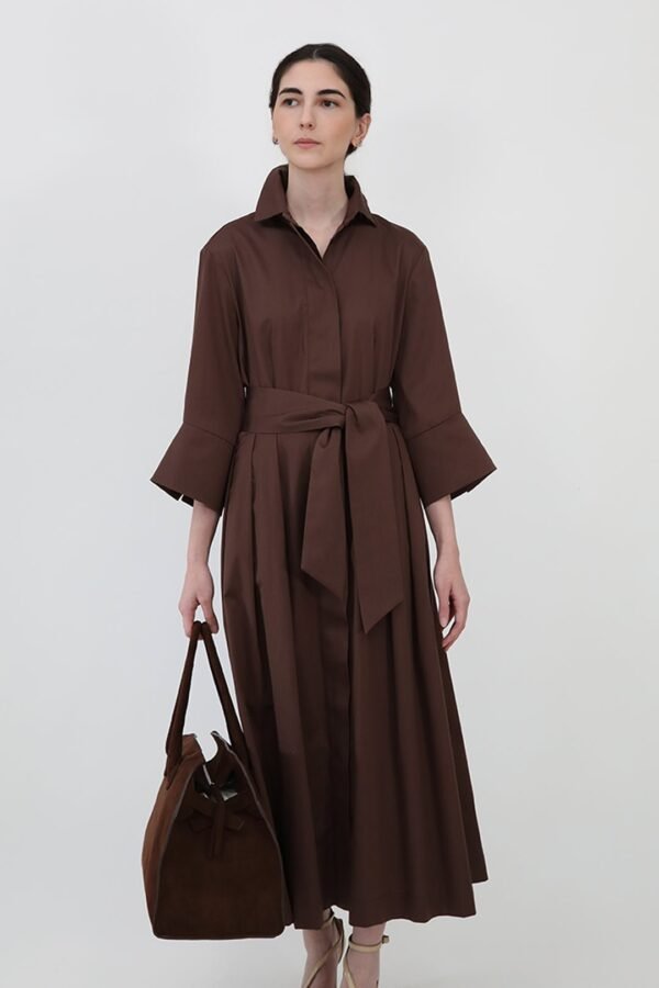 DRIFT DRESS IN ITALIAN SATEEN COTTON - Image 2