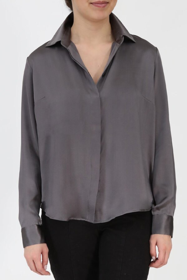 CIELO BLOUSE IN SILK CHARMEUSE - Image 5