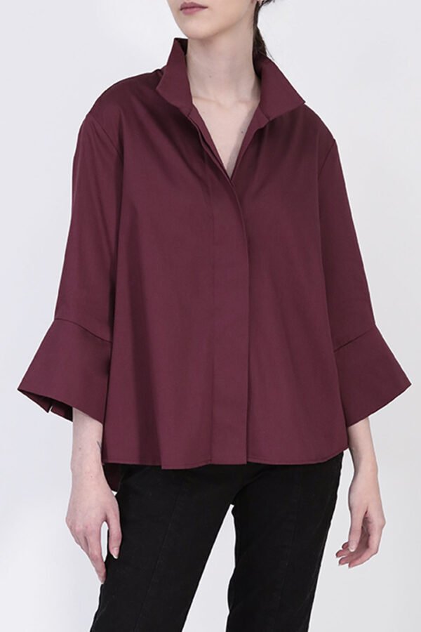 GABRIELLE SHIRT IN ITALIAN COTTON STRETCH - Image 5