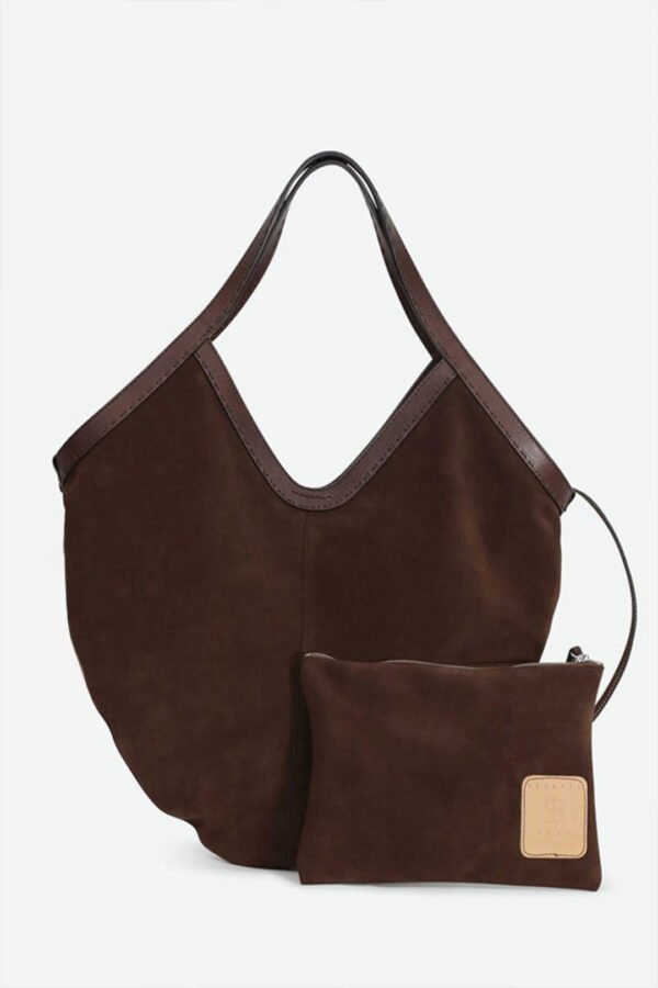 DANTE HOBO BAG IN DEEP MOCHA SUEDE - Image 2