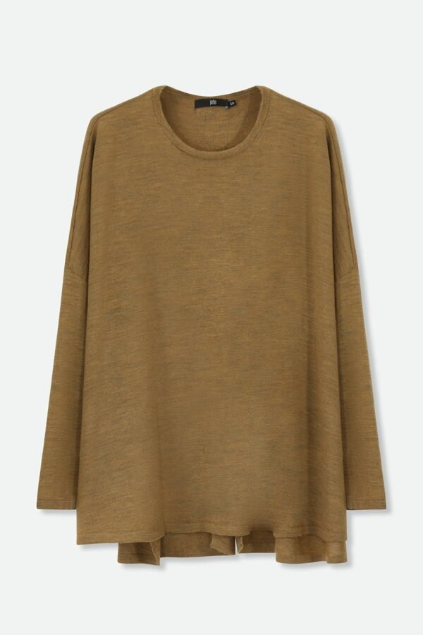 MATTEO OVERSIZED LONG SLEEVE CREW IN FINE ITALIAN MERINO - Image 16