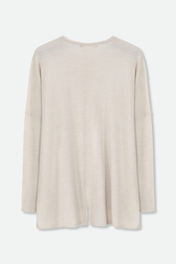 MATTEO OVERSIZED LONG SLEEVE CREW IN FINE ITALIAN MERINO - Image 8