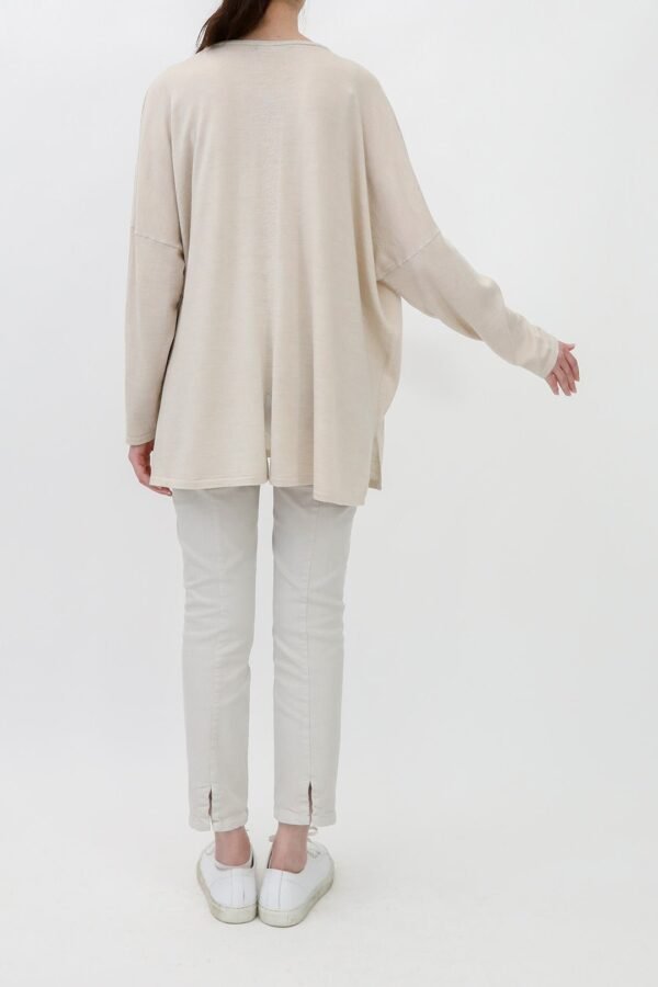 MATTEO OVERSIZED LONG SLEEVE CREW IN FINE ITALIAN MERINO - Image 7