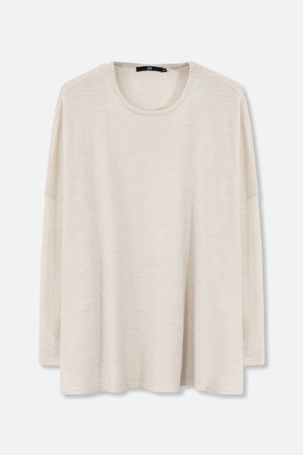 MATTEO OVERSIZED LONG SLEEVE CREW IN FINE ITALIAN MERINO - Image 5