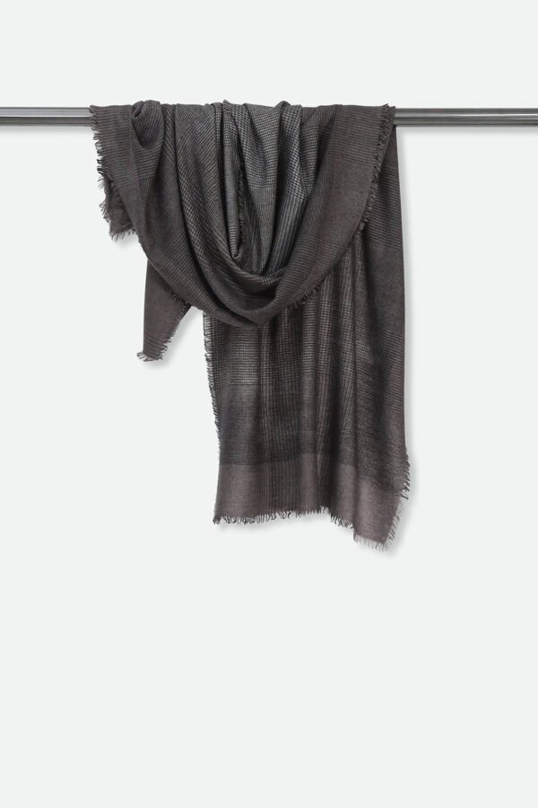 STONE GREY ITALIAN CASHMERE SCARF - Image 3