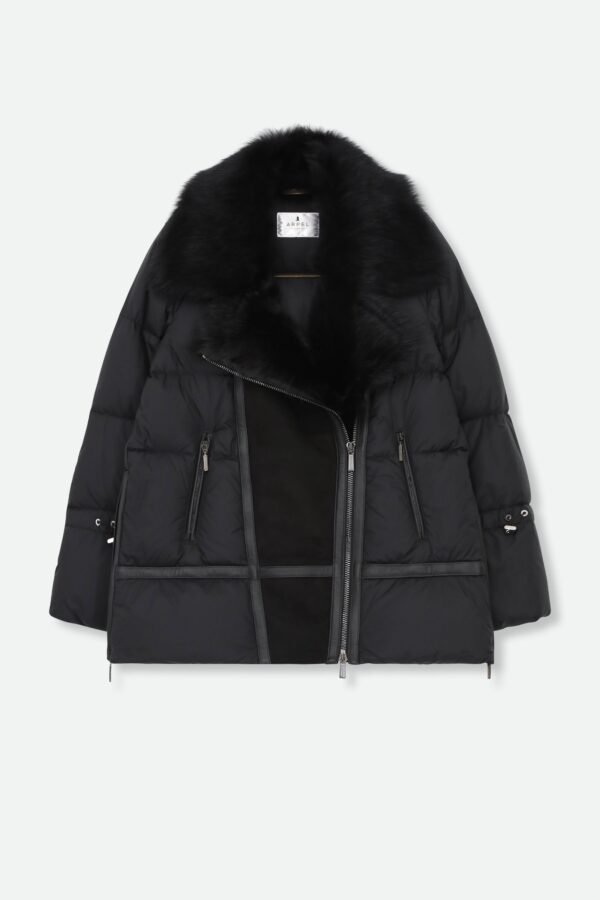 TOSCANA SHEARLING & GOOSE DOWN ITALIAN COAT - Image 5